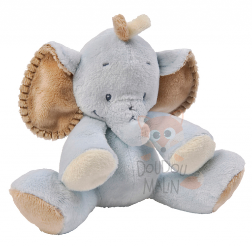  les rigolos peluche éléphant bleu beige marron 